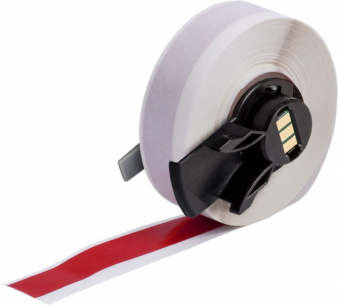 BRADY M6C500595RD Label Vinyl Color Red 1/2 W