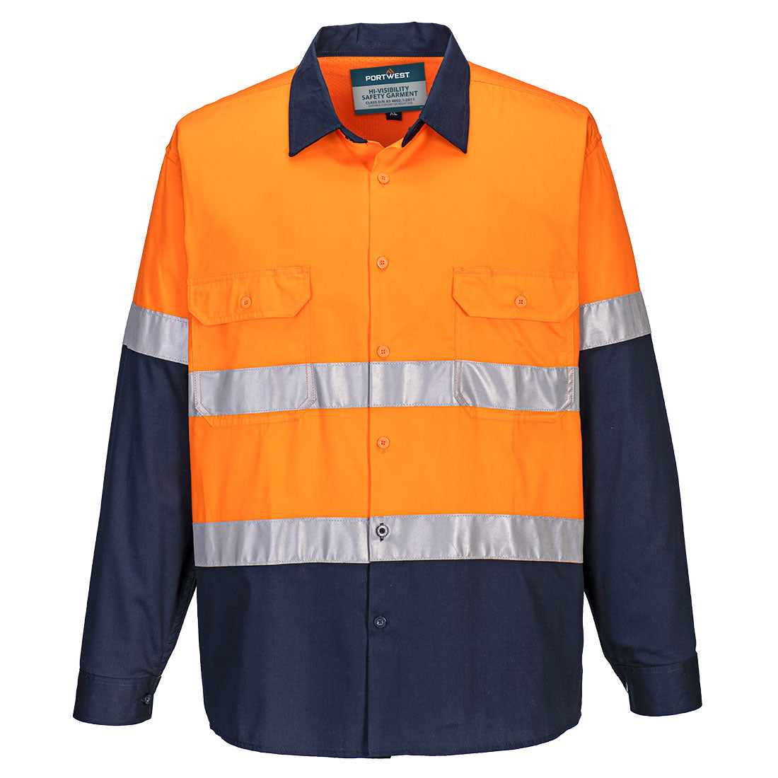 Portwest MA801 Hobart Hi-Vis Lightweight Contrast Shirt L/S