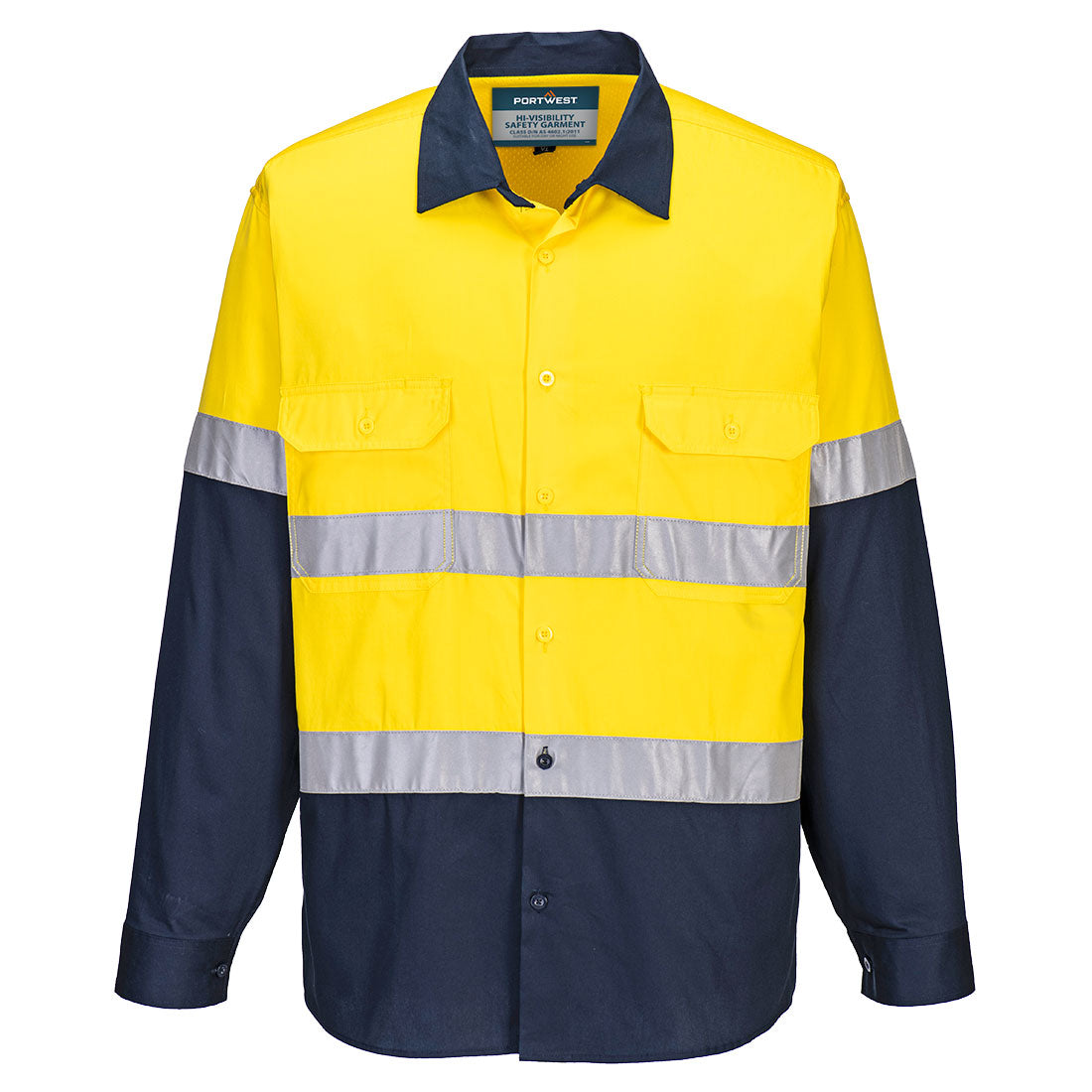 Portwest MA801 Hobart Hi-Vis Lightweight Contrast Shirt L/S