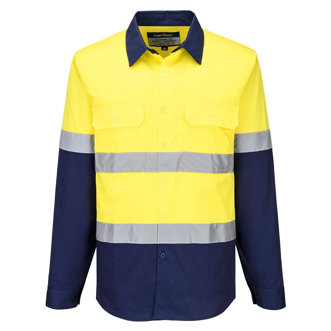 Portwest MA803 Industrial Hi-Vis Lightweight Contrast Shirt L/S