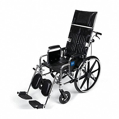FIRST VOICE MDS808450 Wheelchair 300lb 18 In Seat Silver/Black