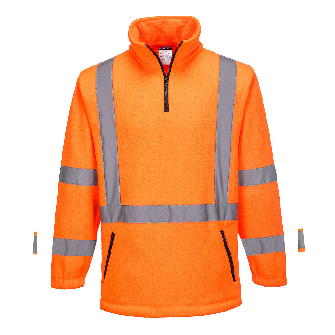 Portwest MF116 Hi-Vis X Back 1/4 Zip Polar Fleece