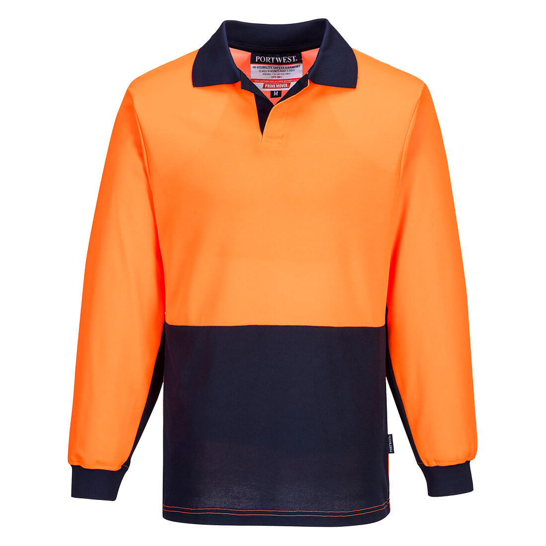 Portwest MF213 Hi-Vis Cotton Comfort Contrast Class D Polo Shirt L/S