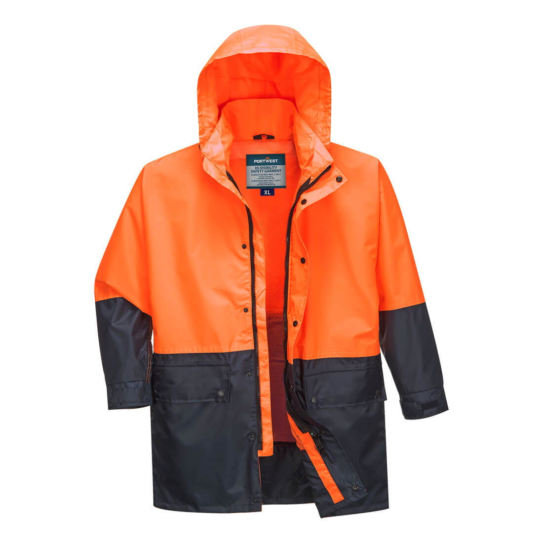 Portwest MJ206 Kimberley Hi-Vis Contrast Class D Rain Traffic Jacket