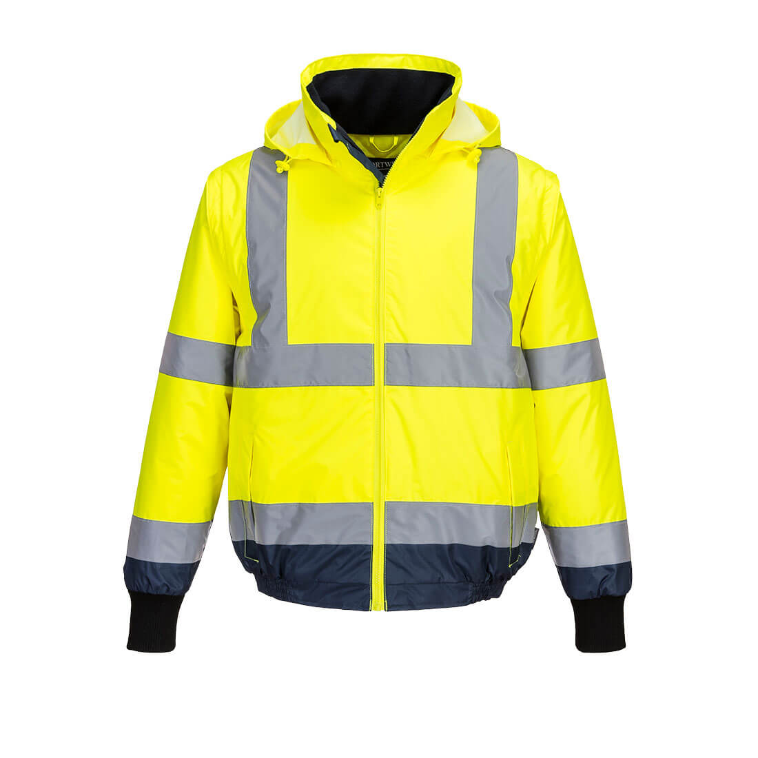 Portwest MJ464 Hi-Vis 2-in-1 Contrast Essential Bomber Jacket