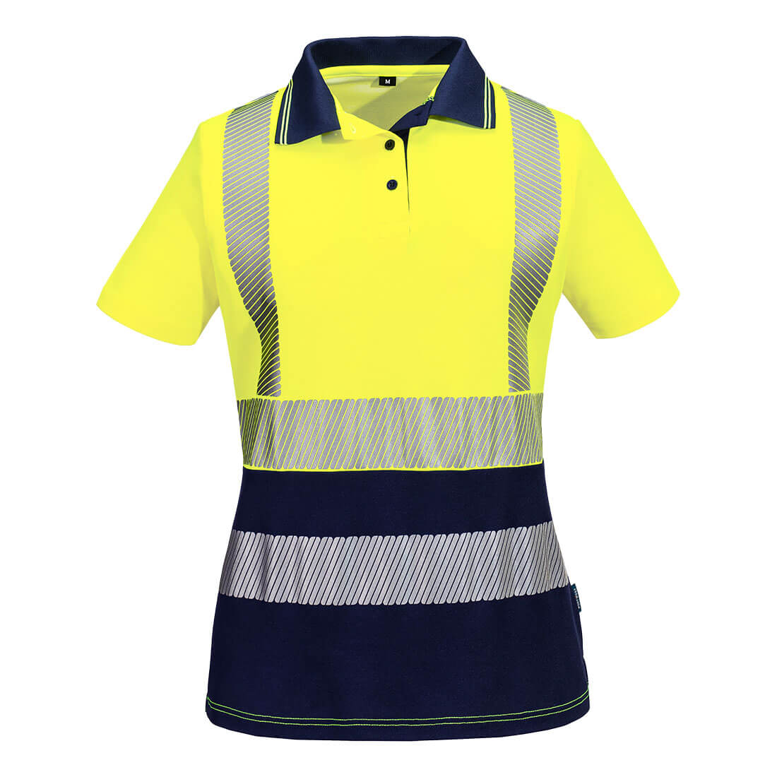 Portwest ML210 Hi-Vis Womens Cotton Comfort Contrast Polo Shirt S/S