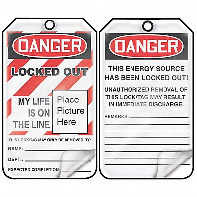 ACCUFORM MLT609LPM Lockout Tag 3-1/4 WX5-3/4 H PK5