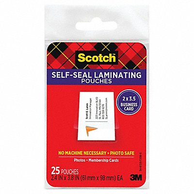 SCOTCH LS851G Pouch Laminate Bus Card PK25