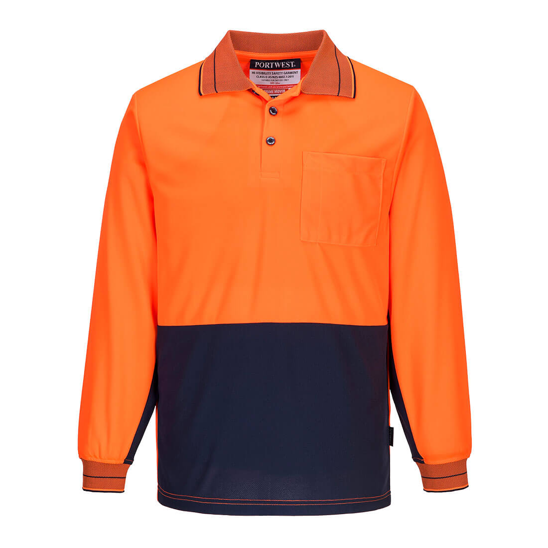 Portwest MP113 Hi-Vis Contrast Class D Polo Shirt L/S