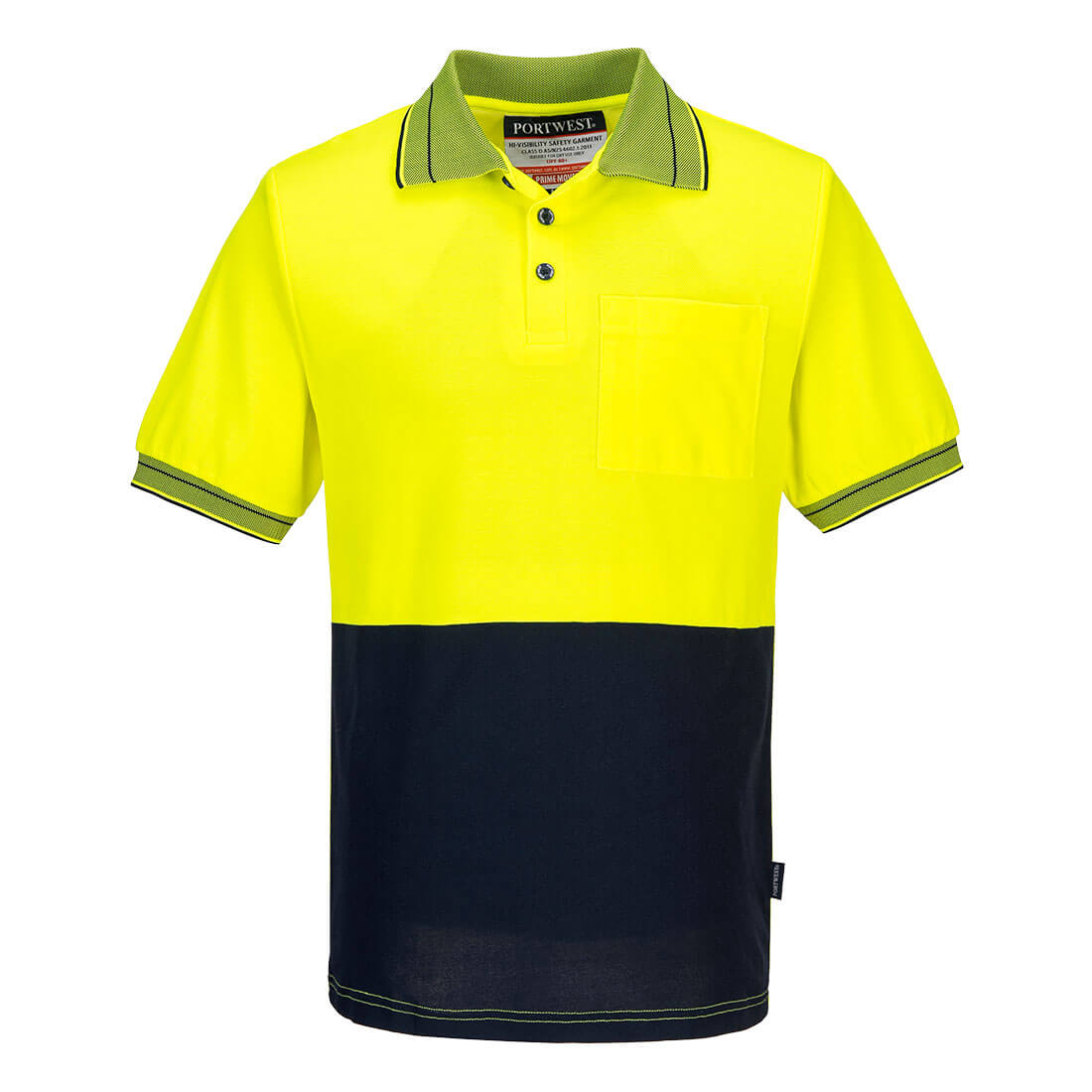 Portwest MP210 Hi-Vis Cotton Comfort Contrast Class D Polo Shirt S/S