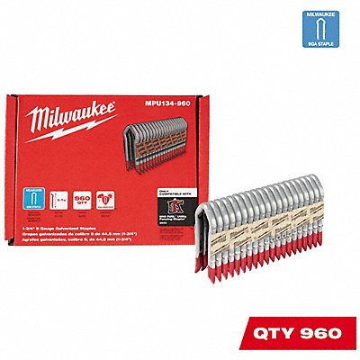 MILWAUKEE MPU134960Galvanised Staples 9 ga PK960
