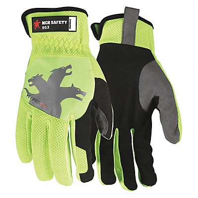 MCR SAFETY 953L Mechanics Glove L Full Finger PR