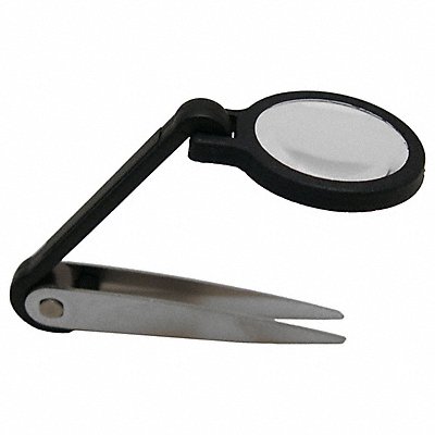 MIRACLE POINT MPT12BLKCLR Tweezers 2-1/4 In L