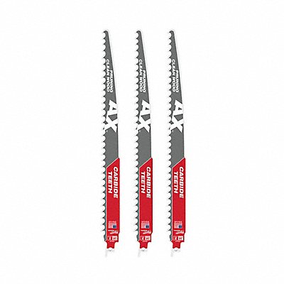 MILWAUKEE 48005333 Reciprocating Saw Blade Carbide PK3