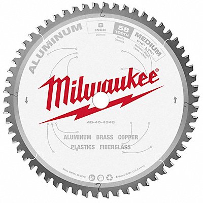 MILWAUKEE 48404345 Circular Saw Blade 8 in Blade 58 Teeth