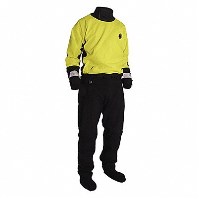 MUSTANG SURVIVAL MSD576251XXL101 H3997 Dry Suit 2XL Black/Yellow/Green
