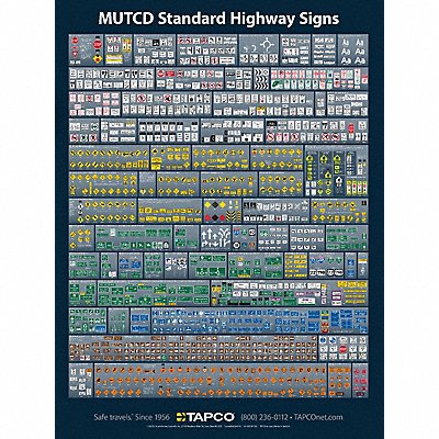 TAPCO 128813 MUTCD Sign Poster 48 in x 36 in Paper