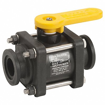 BANJO MV100CF Manual 2-Way Ball Valve Flange Polypropylene