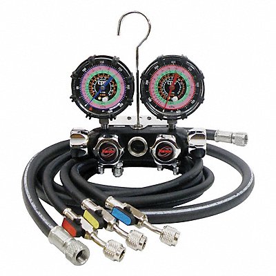 BLACKMAX MV4H4P5EZ Mechanical Manifold Gauge Set 4 Valves