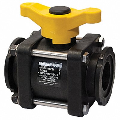 BANJO MVT200CF Manual 2-Way Ball Valve Flange Polypropylene