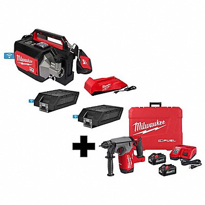 MILWAUKEE MXF3702XC291222 MX Concrete Vibrator w M18 Rotary Hammer