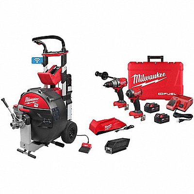MILWAUKEE TOOL EQUIPMENT MXF5011-CP, 369622 MXF Sewer Drum Kit + M18 FUEL Combo Kit