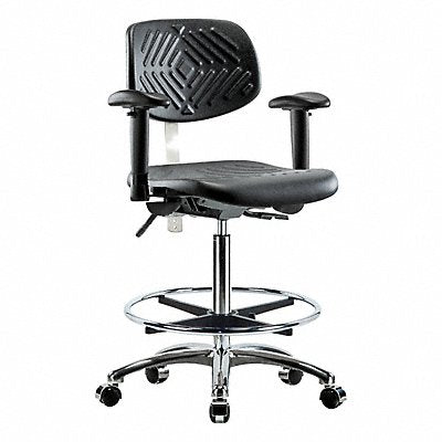 GRAINGER BRNCRPHBCHCRT1A1CFCCBLK Poly CR Chair Hi T AA FR Cast Blk