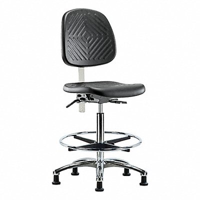 GRAINGER BRNCRPHBCHMBCRT1A0CFRGBLK Poly CR Chr Hi Md Bk T FR Stat Blk