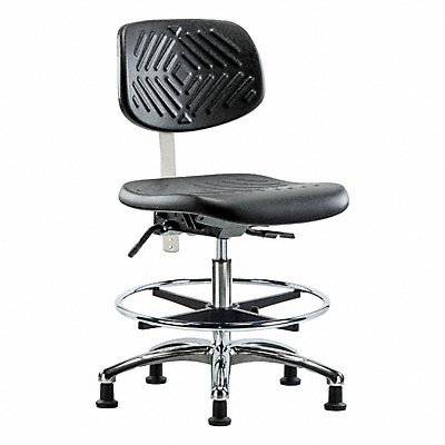 GRAINGER BRNCRPMBCHCRT1A0CFRGBLK Poly CR Chair Med Tilt FR Stat Blk