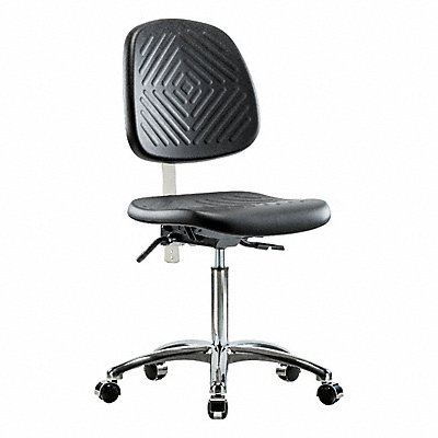 GRAINGER BRNCRPMBCHMBCRT1A0NFCCBLK Poly CR Chair Med Md Bk T Cast Blk