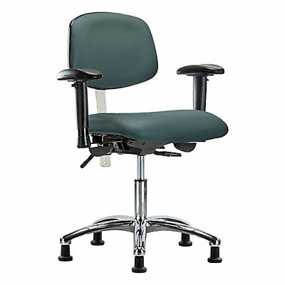GRAINGER BRNCRVDHCHCRT0A1RG8546 Vinyl CR Chair Low AA Stat Blue