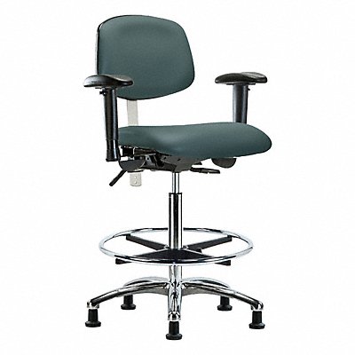 GRAINGER BRNCRVHBCHCRT0A1CFRG8546 Vinyl CR Chair Hi AA FR Stat Blue