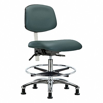 GRAINGER BRNCRVMBCHCRT1A0CFRG8546 Vinyl CR Chair Med T FR Stat Blue