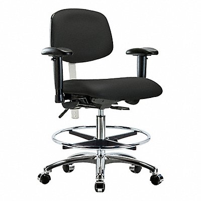 GRAINGER BRNCRVMBCHCRT0A1CFCC8540 Vinyl CR Chair Med AA FR Cast Blk