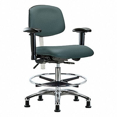 GRAINGER BRNCRVMBCHCRT0A1CFRG8546 Vinyl CR Chair Med AA FR Stat Blue