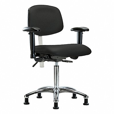 GRAINGER BRNCRVMBCHCRT1A1NFRG8540 Vinyl CR Chair Med T AA Stat Blk
