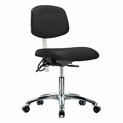 GRAINGER BRNECRDHCHCRT0A0ECESDBLK Vinyl Clean Room/ESD Dsk Cstrs Blk