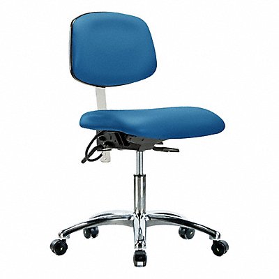 GRAINGER BRNECRDHCHCRT0A0ECESDBLU Vinyl Clean Room/ESD Dsk Cstrs Blue