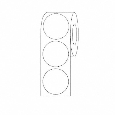 GRAINGER GRAINGC110 Cyro Label White Polypropylene
