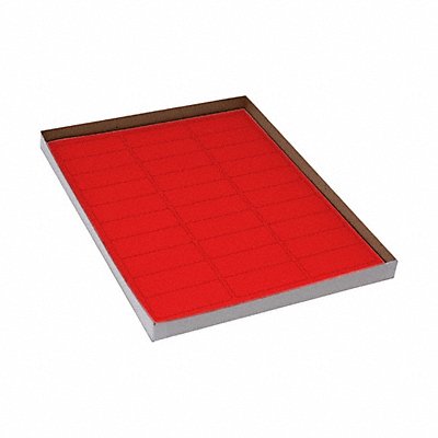 GRAINGER GRAINGC114 Cyro Label Red Polypropylene PK20