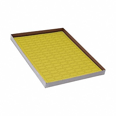 GRAINGER GRAINGC121 Cyro Label Yellow Polypropylene PK20