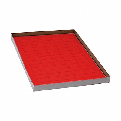 GRAINGER GRAINGC125 Cyro Label Red Polypropylene PK20