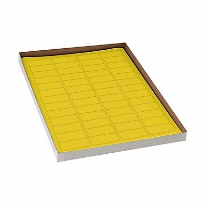 GRAINGER GRAINGC132 Cyro Label Yellow Polypropylene PK20