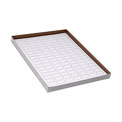 GRAINGER GRAINGC6 Cyro Label White Polypropylene PK20