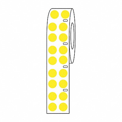 GRAINGER GRAINGDTC24 Cryogenic Label Yellow Polypropylene