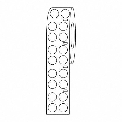 GRAINGER GRAINGDTC26 Cryogenic Label White Polypropylene