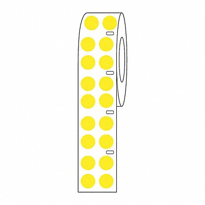 GRAINGER GRAINGDTC31 Cryogenic Label Yellow Polypropylene