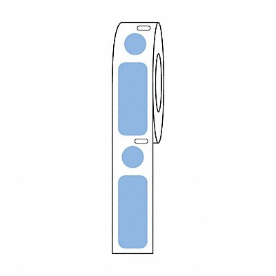GRAINGER GRAINGDTC40 Cryogenic Label Blue Polypropylene