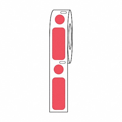 GRAINGER GRAINGDTC43 Cryogenic Label Red Polypropylene
