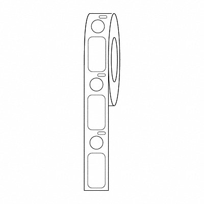 GRAINGER GRAINGDTC45 Cryogenic Label White Polypropylene